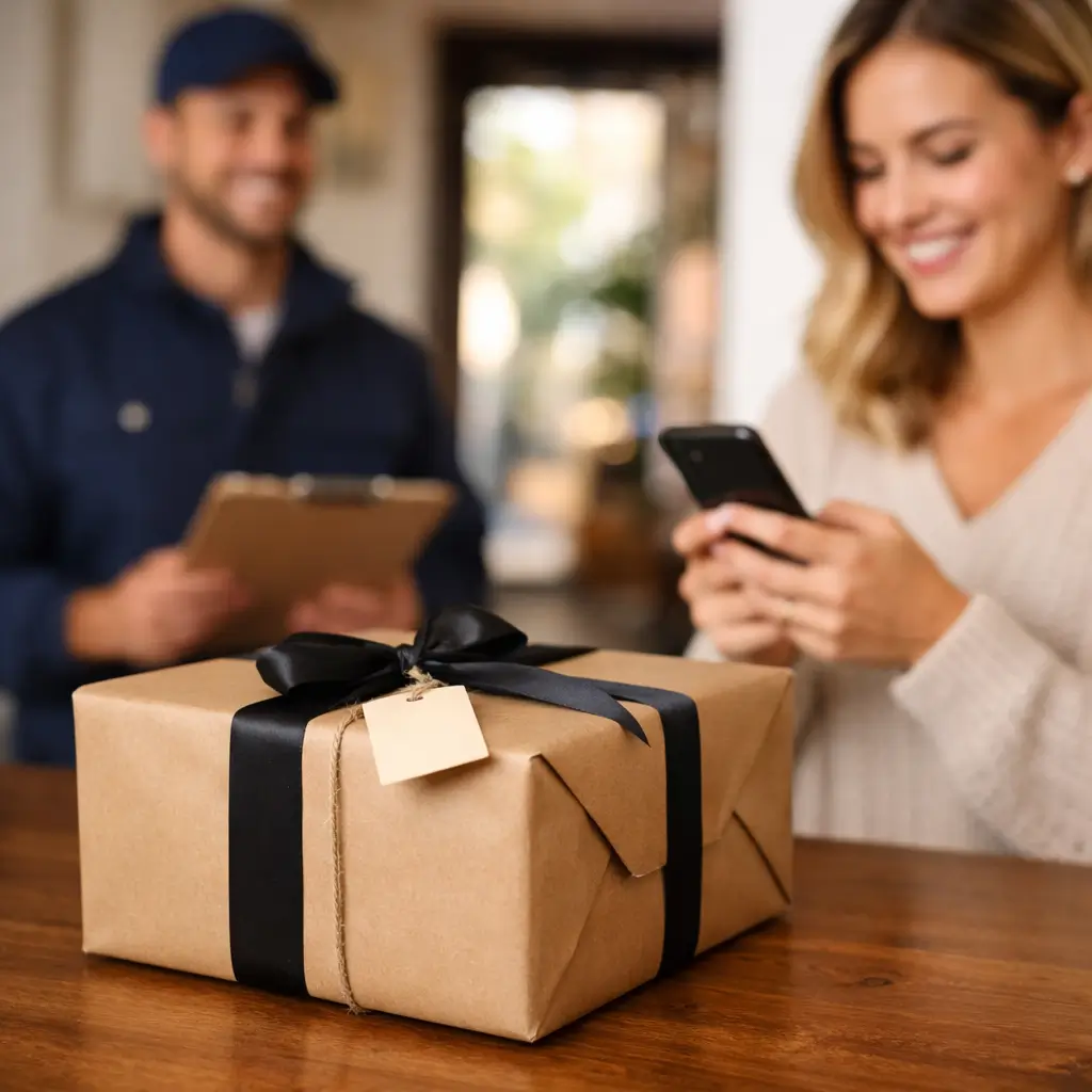 Colis Mihi livré directement au client via le système de dropshipping intégré pour les ambassadrices