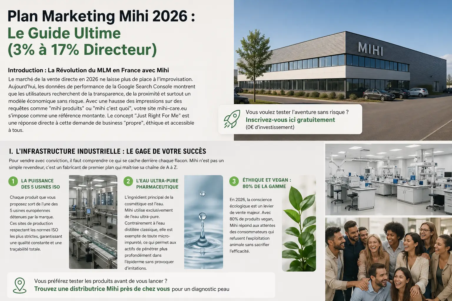 Tableau officiel du Plan Marketing Mihi pour devenir Directeur 17%